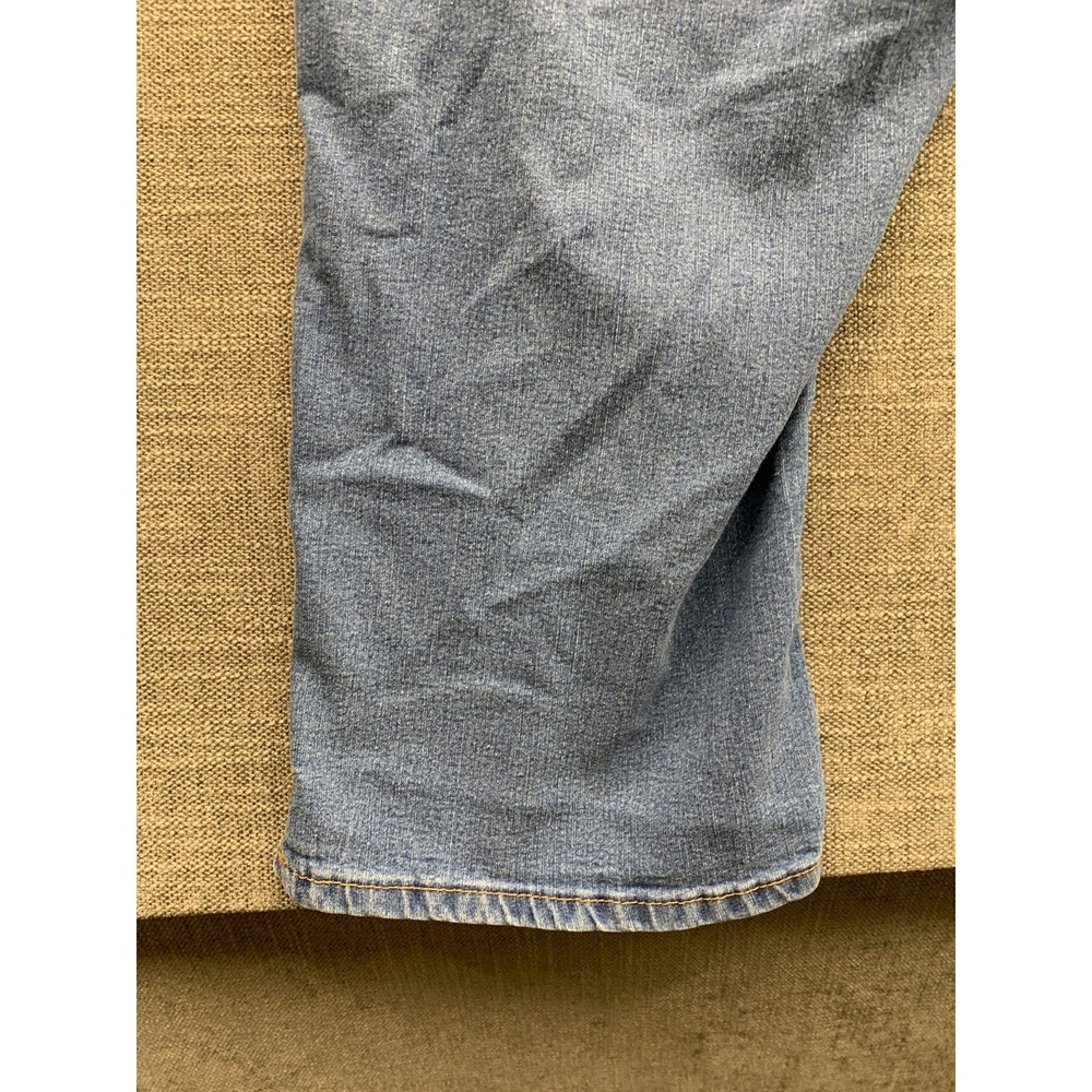 Simply Emma Capri Jeans Womens 20W Blue Denim Faded Cotton Stretch High Waisted - Picture 12 of 16